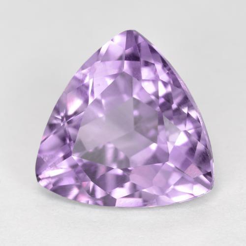 Ametista Viola rosa medio naturale da 2.81 ct, Taglio trillion, VS