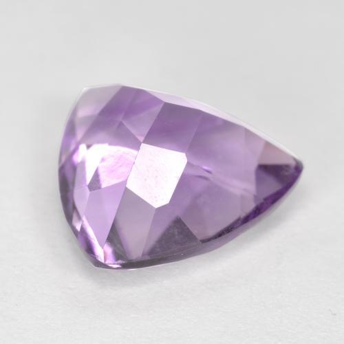 Ametista Viola rosa medio naturale da 2.81 ct, Taglio trillion, VS