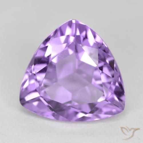 3.05ct Naturale Viola tendente al rosa Ametista, Taglio trillion, VS