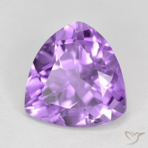 Ametista Viola tendente al rosa naturale da 2.68 ct, Taglio trillion, VS