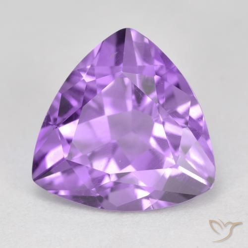 Ametista Viola medio naturale da 2.81 ct, Taglio trillion, VS
