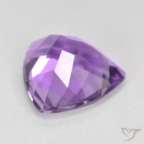 Ametista Viola medio naturale da 2.81 ct, Taglio trillion, VS