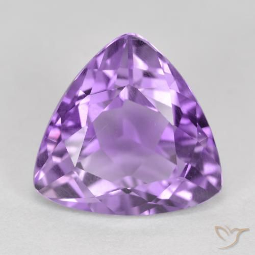 2.91ct Naturale Viola tendente al rosa Ametista, Taglio trillion, VVS-VS
