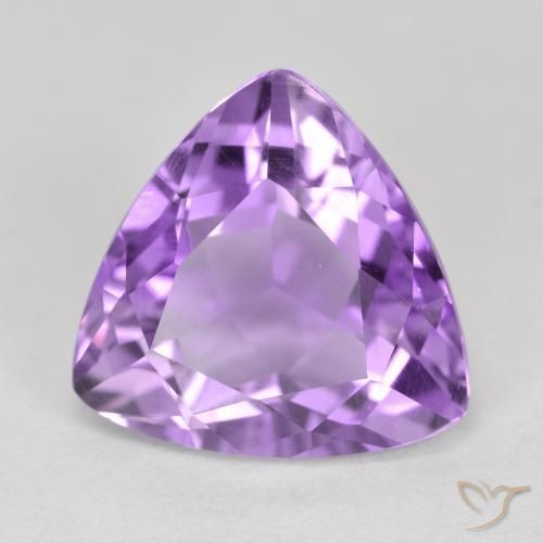 Ametista Viola tendente al rosa naturale da 2.91 ct, Taglio trillion, VVS-VS