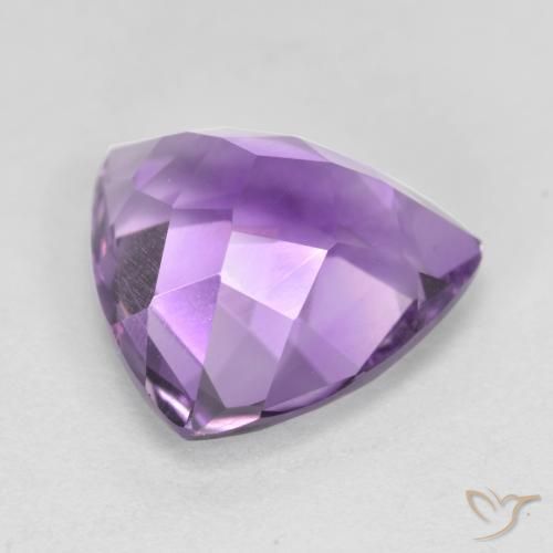 Ametista Viola tendente al rosa naturale da 2.91 ct, Taglio trillion, VVS-VS
