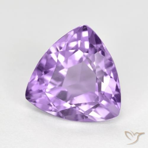 Ametista Viola medio naturale da 3.01 ct, Taglio trillion, VS