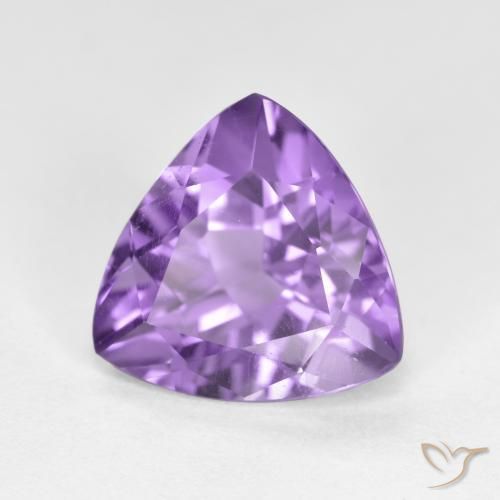 Ametista Viola medio naturale da 2.67 ct, Taglio trillion, VS