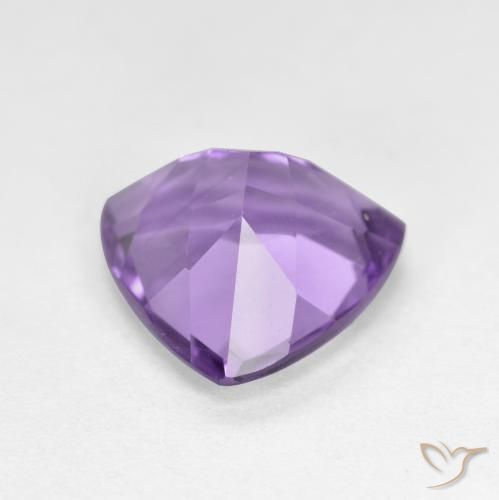 Ametista Viola medio naturale da 2.67 ct, Taglio trillion, VS