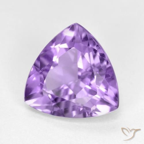 Ametista Viola medio naturale da 2.88 ct, Taglio trillion, VS