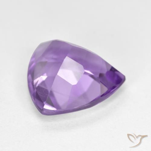Ametista Viola medio naturale da 2.88 ct, Taglio trillion, VS