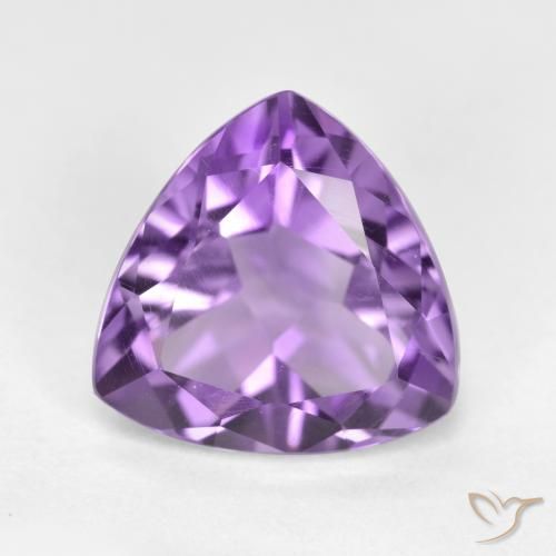 2.96ct Naturale Viola medio Ametista, Taglio trillion, VS