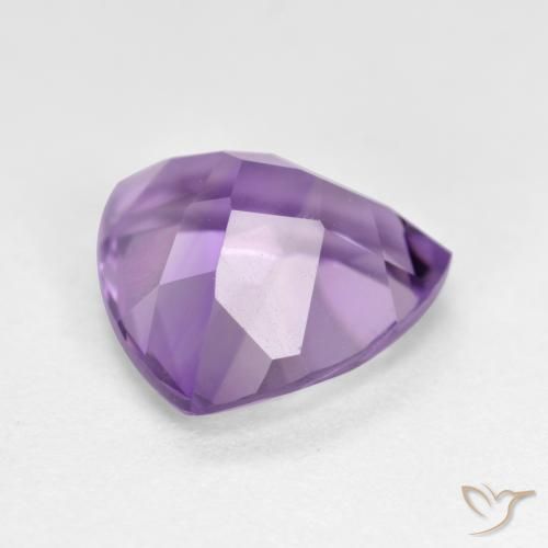 Ametista Viola medio naturale da 2.96 ct, Taglio trillion, VS