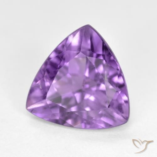 Ametista Viola scuro naturale da 2.78 ct, Taglio trillion, VS-SI