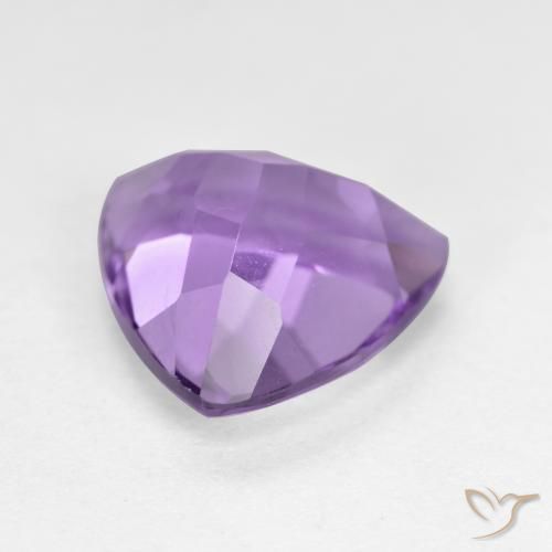 Ametista Viola scuro naturale da 3.04 ct, Taglio trillion, VS