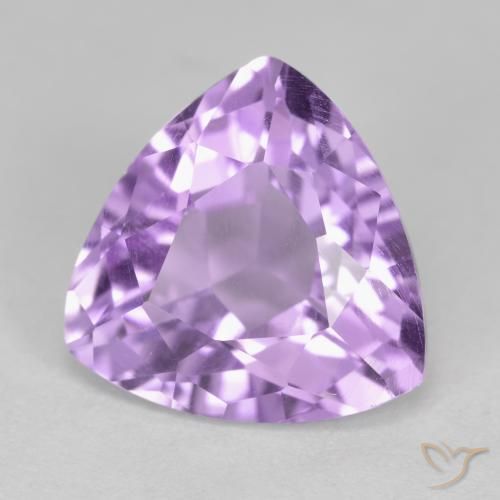 Ametista Viola medio naturale da 3.07 ct, Taglio trillion, VS
