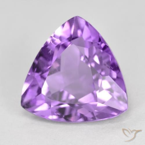 Ametista Viola tendente al rosa naturale da 2.88 ct, Taglio trillion, VS