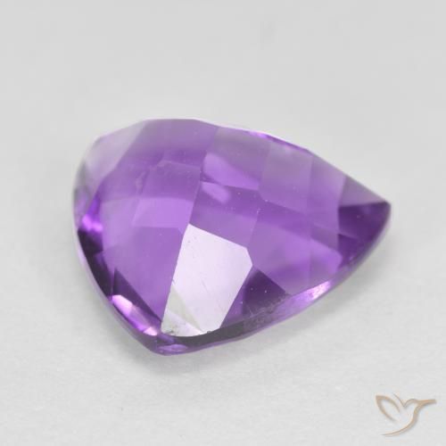 Ametista Viola tendente al rosa naturale da 2.88 ct, Taglio trillion, VS