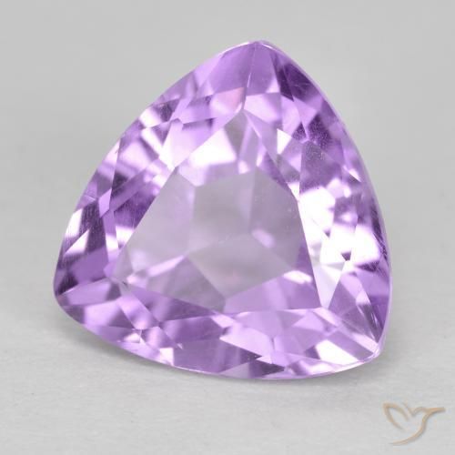 Ametista Viola medio naturale da 3.14 ct, Taglio trillion, VS