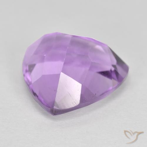 Ametista Viola medio naturale da 3.14 ct, Taglio trillion, VS