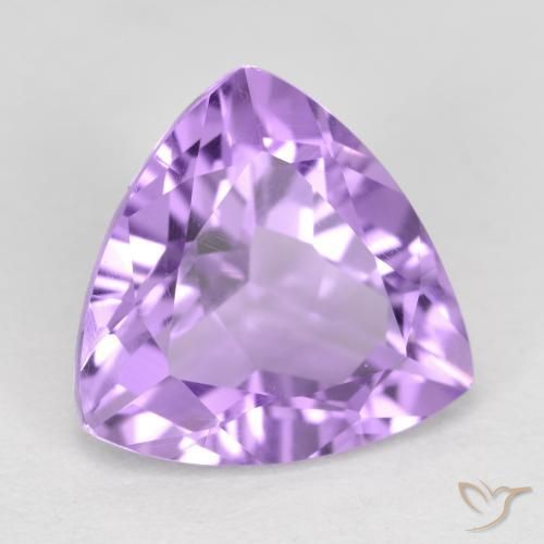 Ametista Viola Iris Rosato naturale da 2.93 ct, Taglio trillion, VS