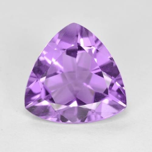 Ametista Viola violaceo medio naturale da 2.64 ct, Taglio trillion, VS
