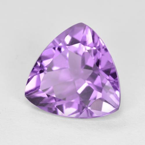 Ametista Viola violaceo medio naturale da 2.64 ct, Taglio trillion, VS