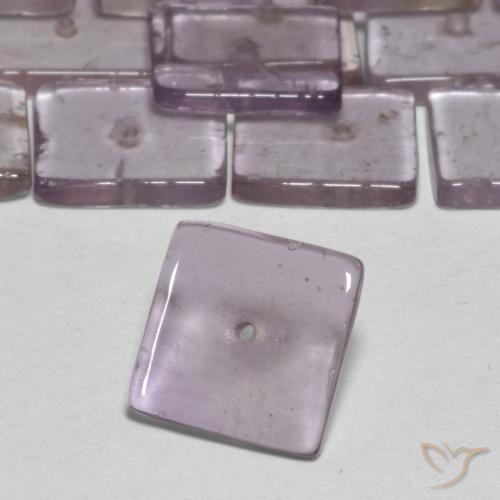 Gemme di Ametista Viola grigio naturale da 15.44 ct, Quadrato, Trasparente