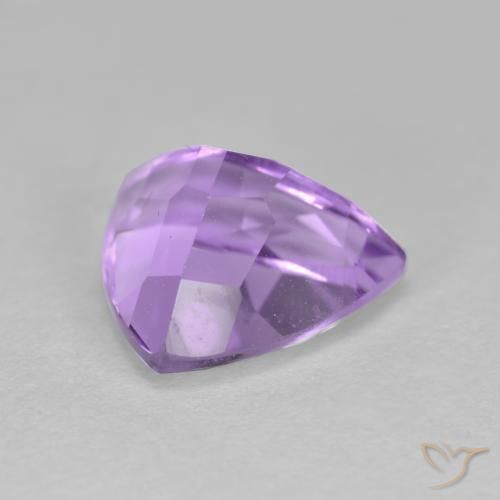Ametista Viola medio naturale da 2.98 ct, Taglio trillion, VS