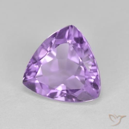Ametista Viola medio naturale da 2.90 ct, Taglio trillion, VS