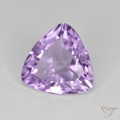 Ametista Viola medio naturale da 2.78 ct, Taglio trillion, VS