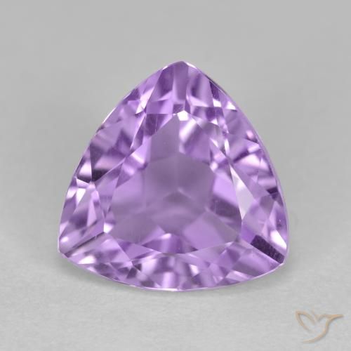Ametista Viola medio naturale da 3.03 ct, Taglio trillion, VS