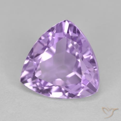 Ametista Viola medio naturale da 3.03 ct, Taglio trillion, VS