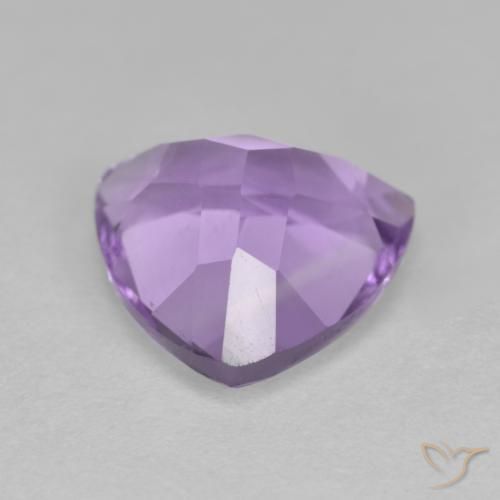 Ametista Viola medio naturale da 3.03 ct, Taglio trillion, VS
