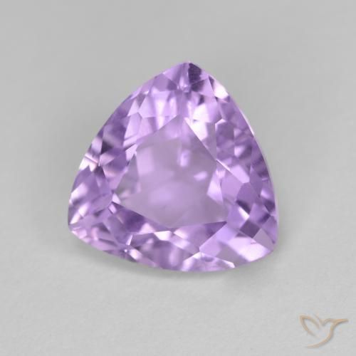Ametista Viola medio naturale da 2.90 ct, Taglio trillion, VS