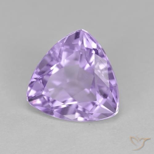 Ametista Viola chiaro naturale da 3.04 ct, Taglio trillion, VS