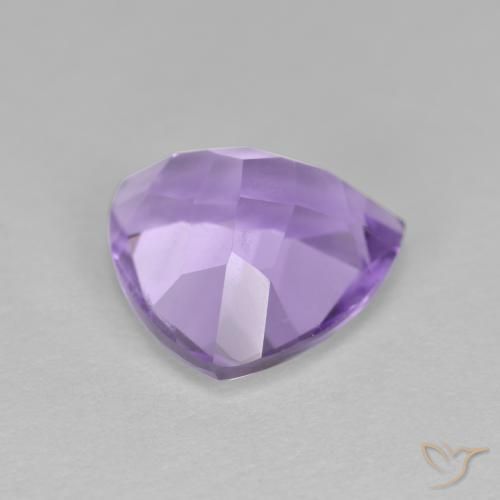 Ametista Viola chiaro naturale da 3.04 ct, Taglio trillion, VS