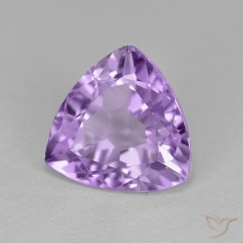 Ametista Viola scuro naturale da 2.91 ct, Taglio trillion, VS