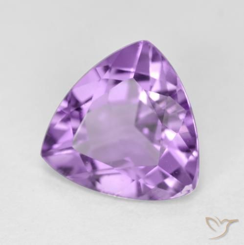 Ametista Viola medio naturale da 2.74 ct, Taglio trillion, VS