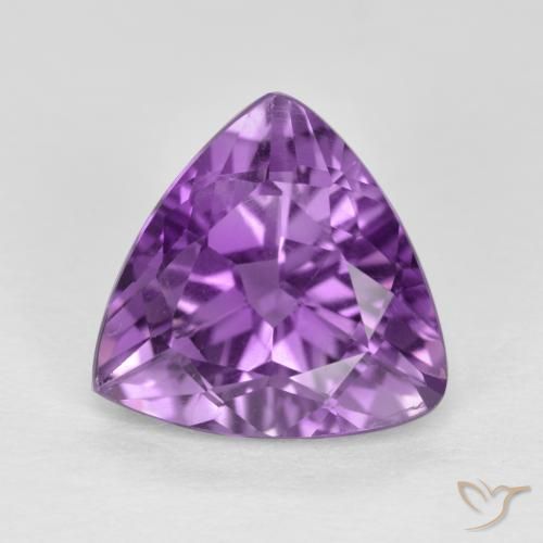 2.86ct Naturale Viola medio-scuro Ametista, Taglio trillion, VS