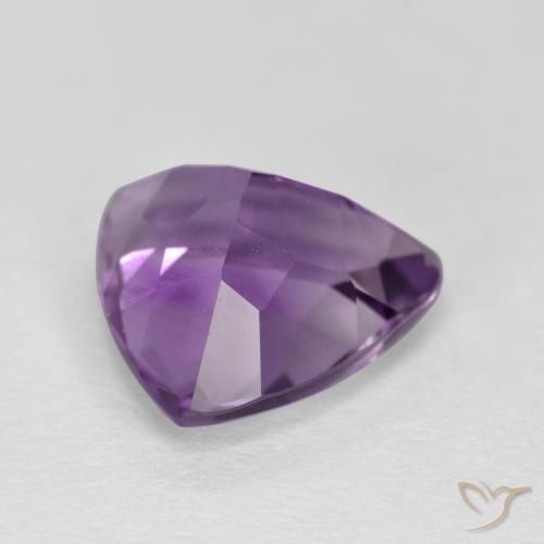 Ametista Viola medio-scuro naturale da 2.86 ct, Taglio trillion, VS