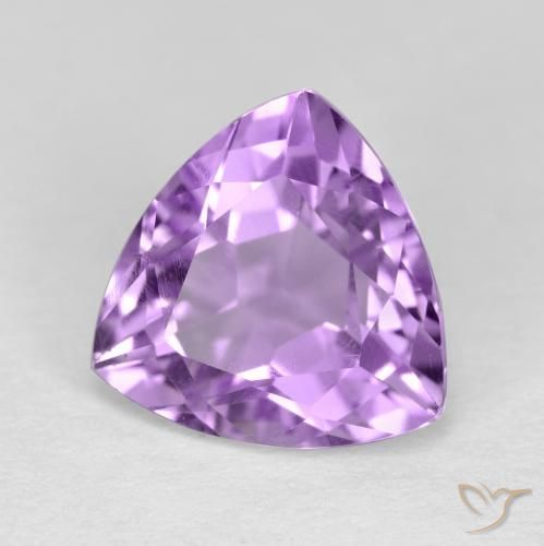 Ametista Viola violaceo medio naturale da 3.13 ct, Taglio trillion, VS