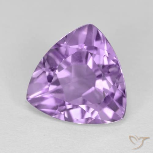 Ametista Viola medio naturale da 2.89 ct, Taglio trillion, VS