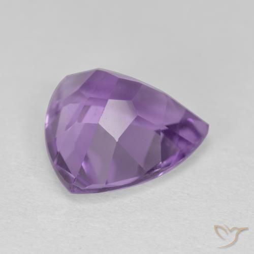 Ametista Viola medio naturale da 2.89 ct, Taglio trillion, VS