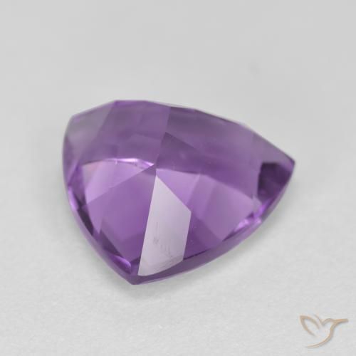 Ametista Viola violaceo intenso naturale da 2.94 ct, Taglio trillion, VS