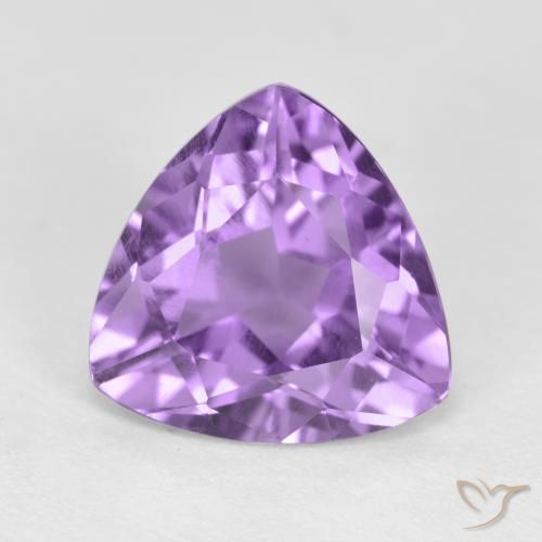 2.74ct Naturale Viola medio Ametista, Taglio trillion, VS
