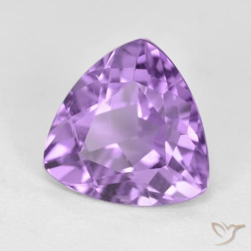 Ametista Viola medio naturale da 2.74 ct, Taglio trillion, VS