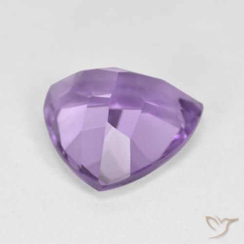 Ametista Viola scuro naturale da 2.98 ct, Taglio trillion, VS