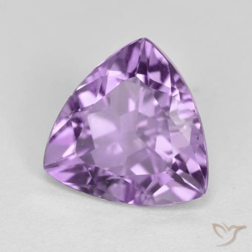 Ametista viola medio naturale da 2,64 ct, trillion, VS
