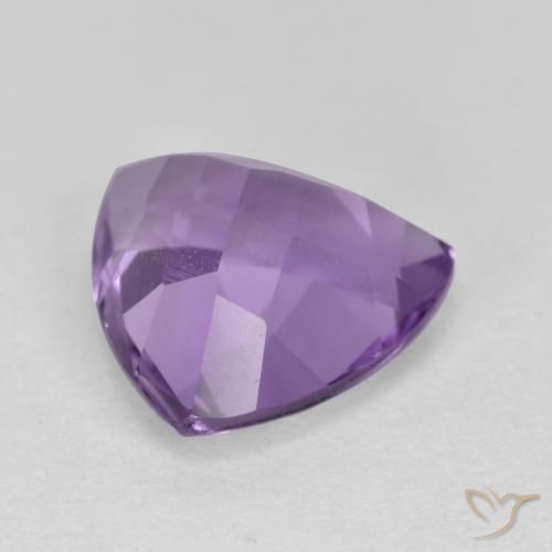 Ametista Viola tendente al rosa naturale da 3.00 ct, Taglio trillion, VS
