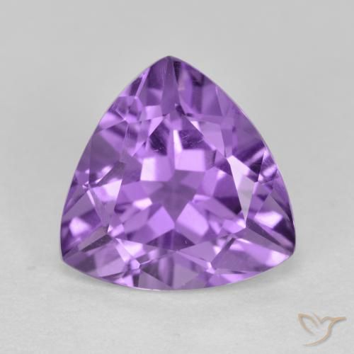 Ametista Viola tendente al rosa naturale da 2.97 ct, Taglio trillion, VS